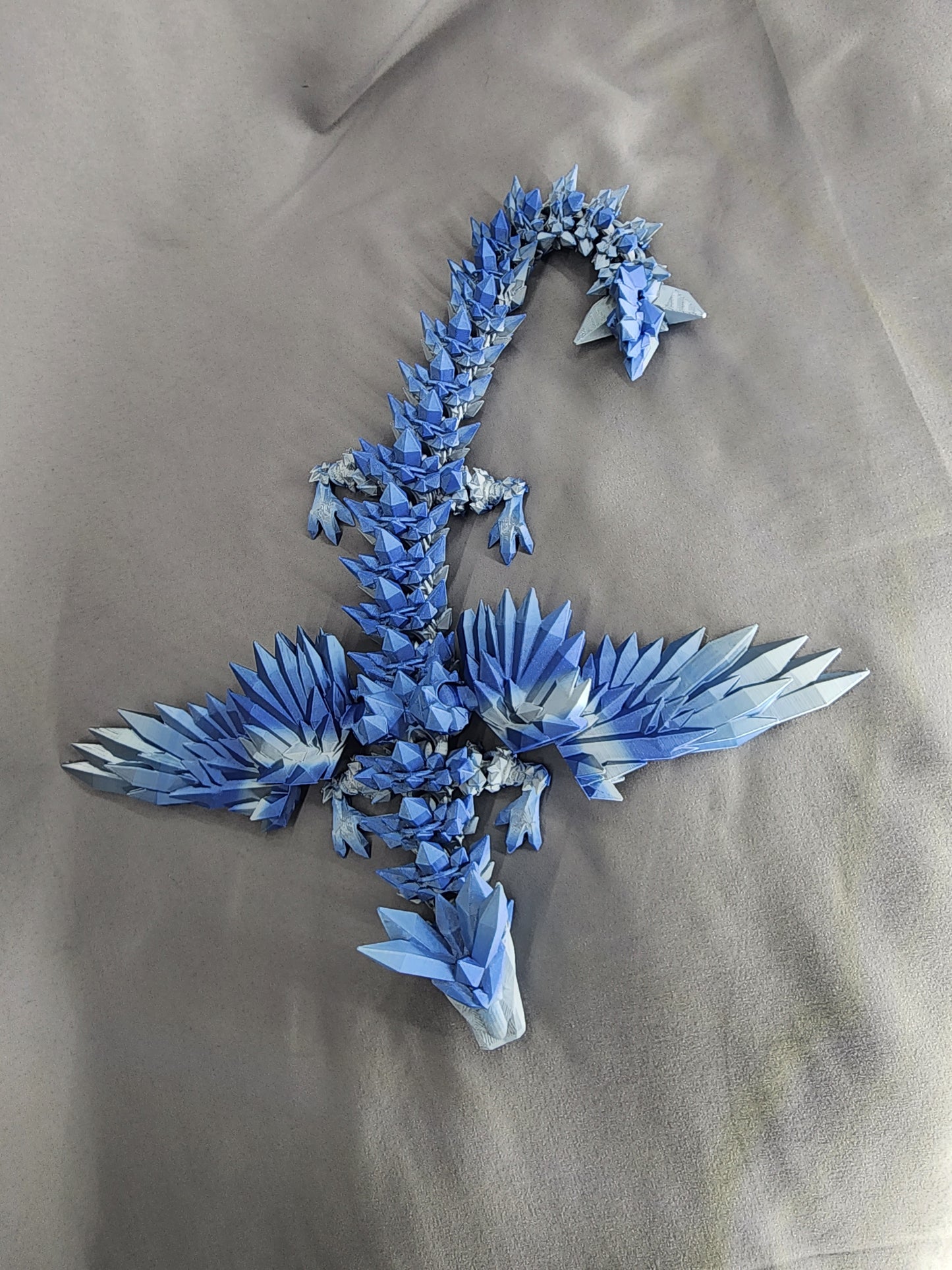 Crystal Wing Dragon articulating figurine is a beautiful, fun fidget toy and decoration