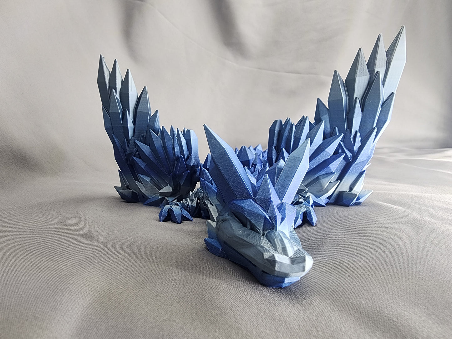 Crystal Wing Dragon articulating figurine is a beautiful, fun fidget toy and decoration