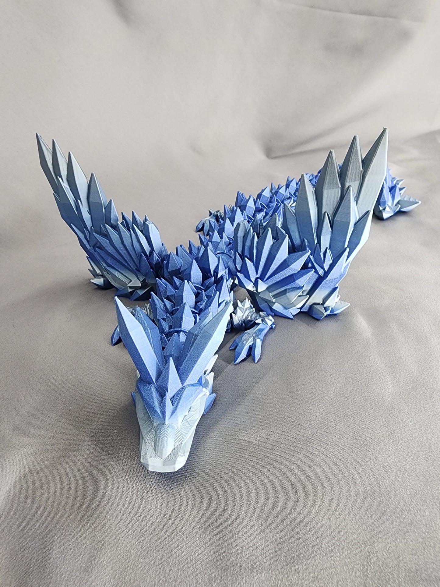 Crystal Wing Dragon articulating figurine is a beautiful, fun fidget toy and decoration