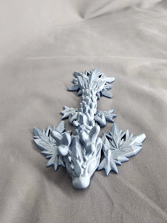 Tiny Winter Wyvern articulating figurine