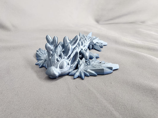 Tiny Winter Wyvern articulating figurine