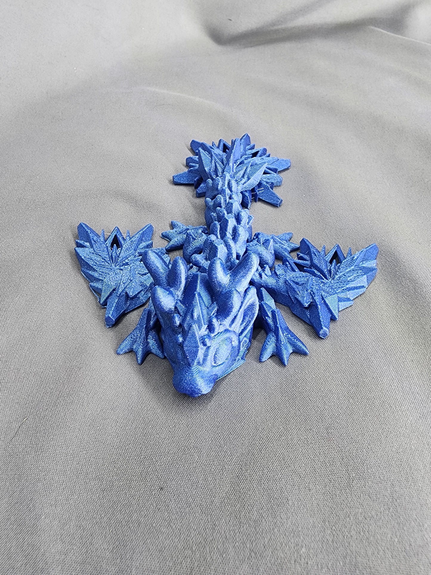 Tiny Winter Dragon articulating figurine