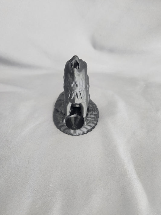 Wolf Howling Sitting Dice Guardian figurine