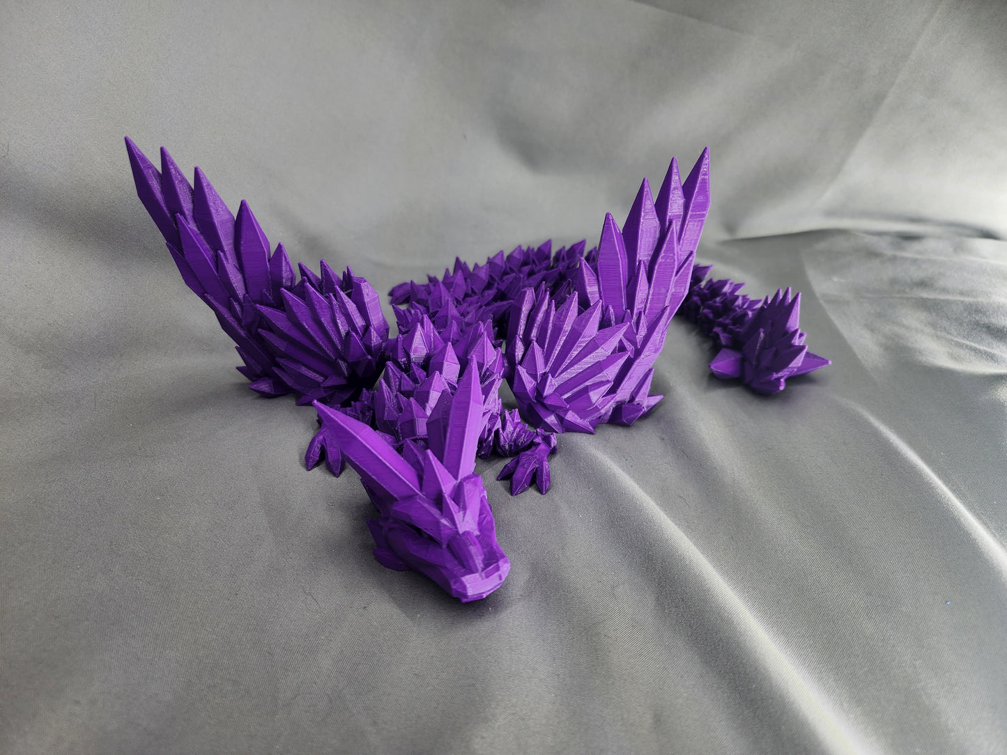 Crystal Wing Dragon articulating figurine is a beautiful, fun fidget toy and decoration