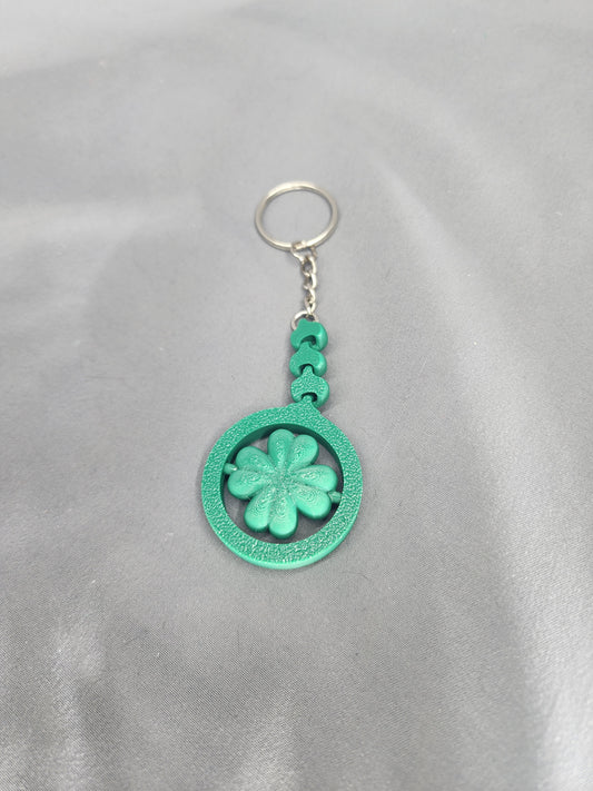 4 Leaf Clover spinning keychain