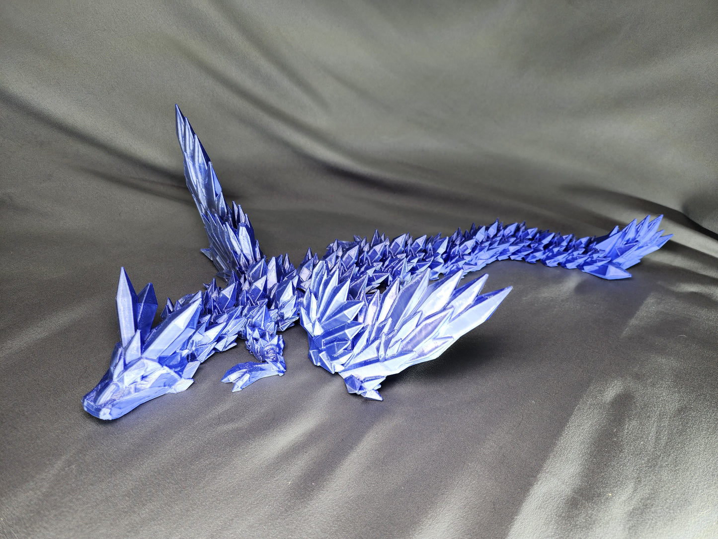 Crystal Wing Dragon articulating figurine is a beautiful, fun fidget toy and decoration