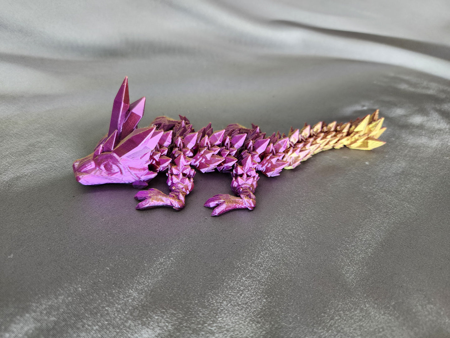 Crystal Wing Dragon articulating figurine is a beautiful, fun fidget toy and decoration