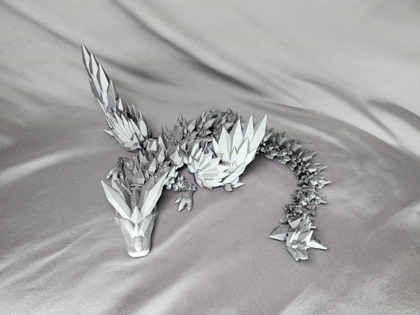 Crystal Wing Dragon articulating figurine is a beautiful, fun fidget toy and decoration