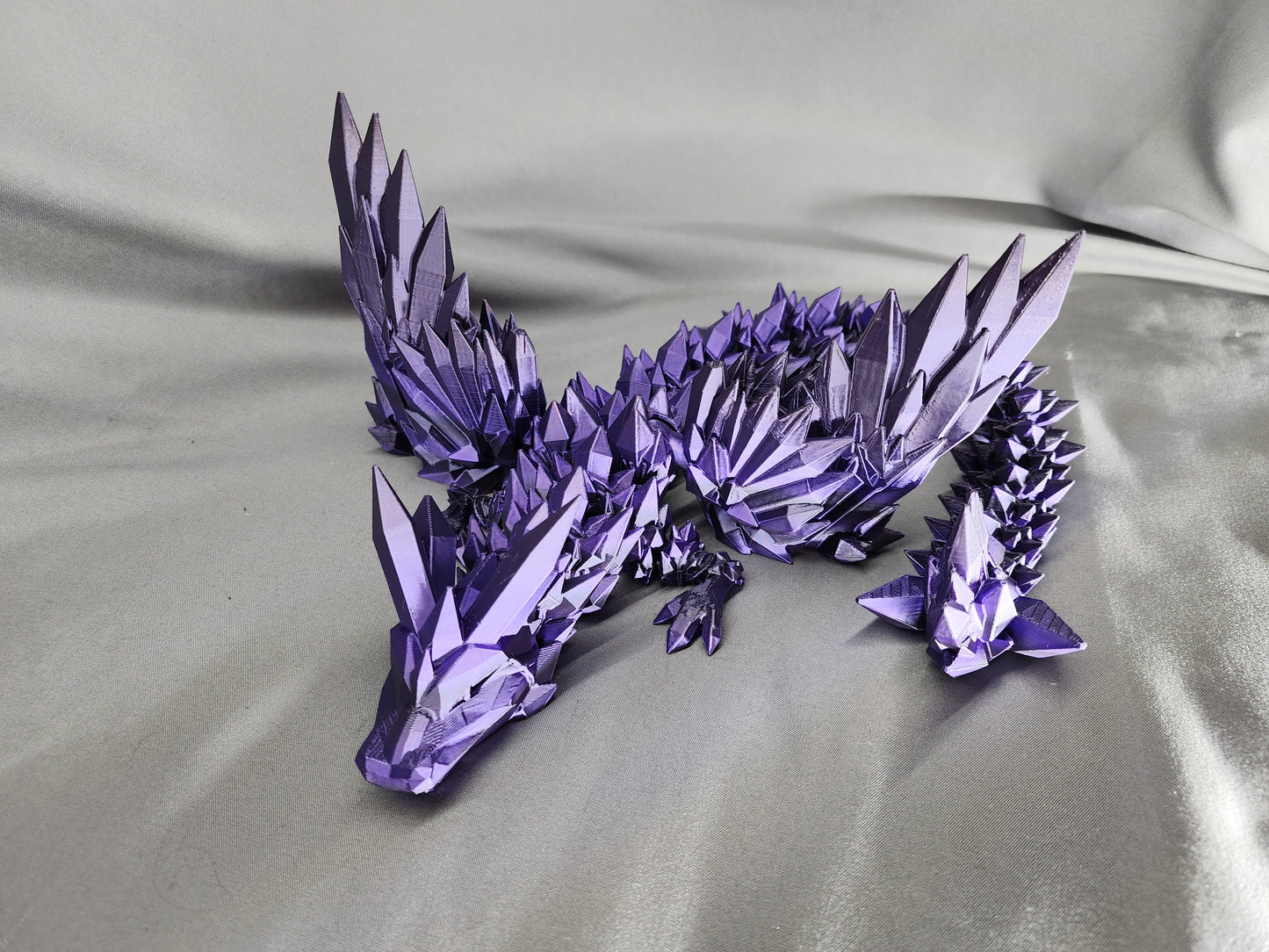 Crystal Wing Dragon articulating figurine is a beautiful, fun fidget toy and decoration