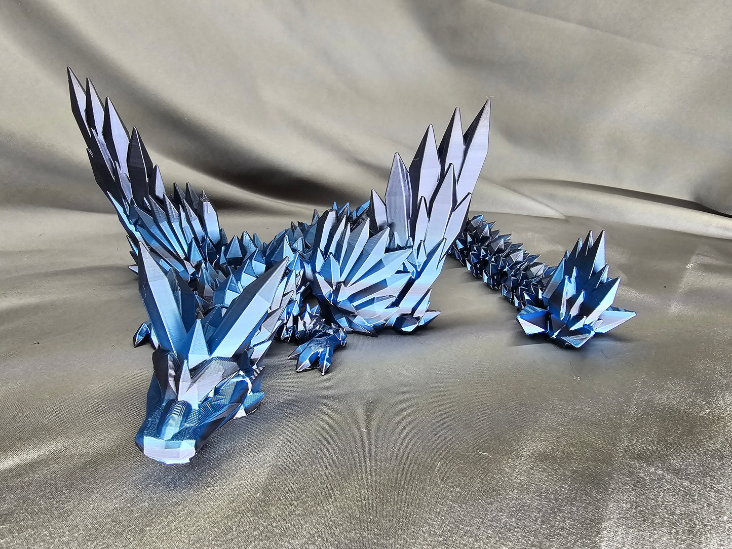 Crystal Wing Dragon articulating figurine is a beautiful, fun fidget toy and decoration