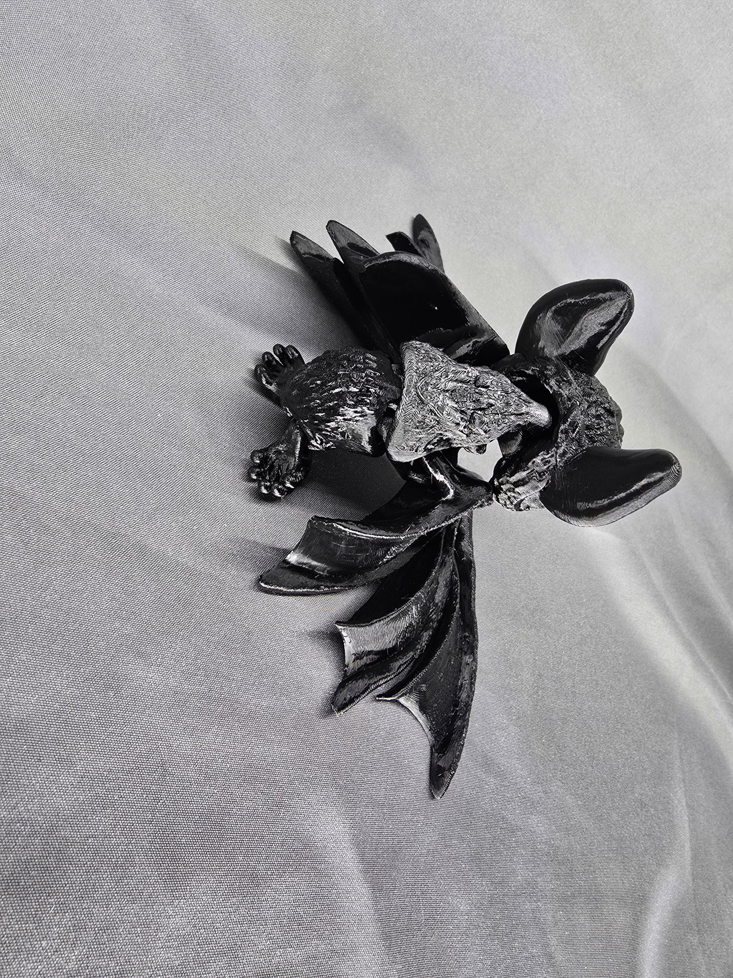 Tiny Bat articulating figurine and Halloween decoration love to hang around and flap its cute little wings