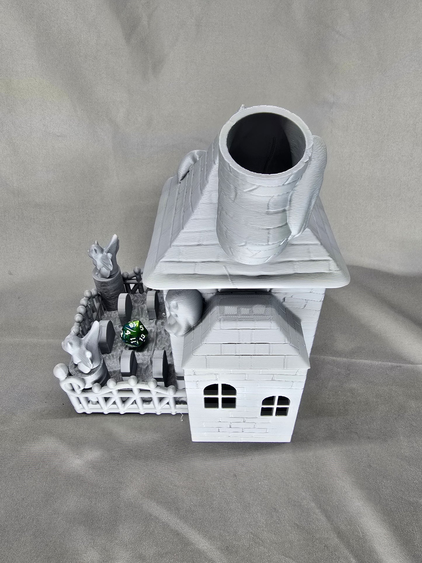 Haunted House Dice Tower is the perfect decoration and dice game accessory for Halloween or year-round.