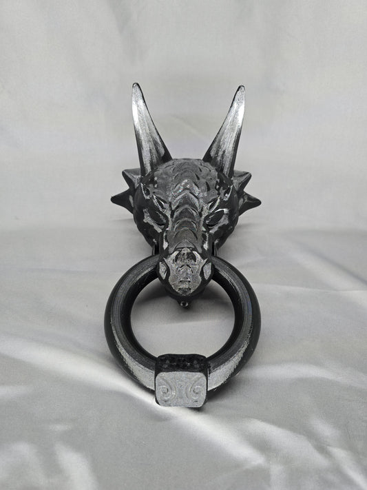 Dragon Head Door Knocker is the perfect addition to your front door Halloween decor