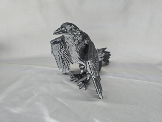 Raven articulating figurine and decoration will keep an eye on everything