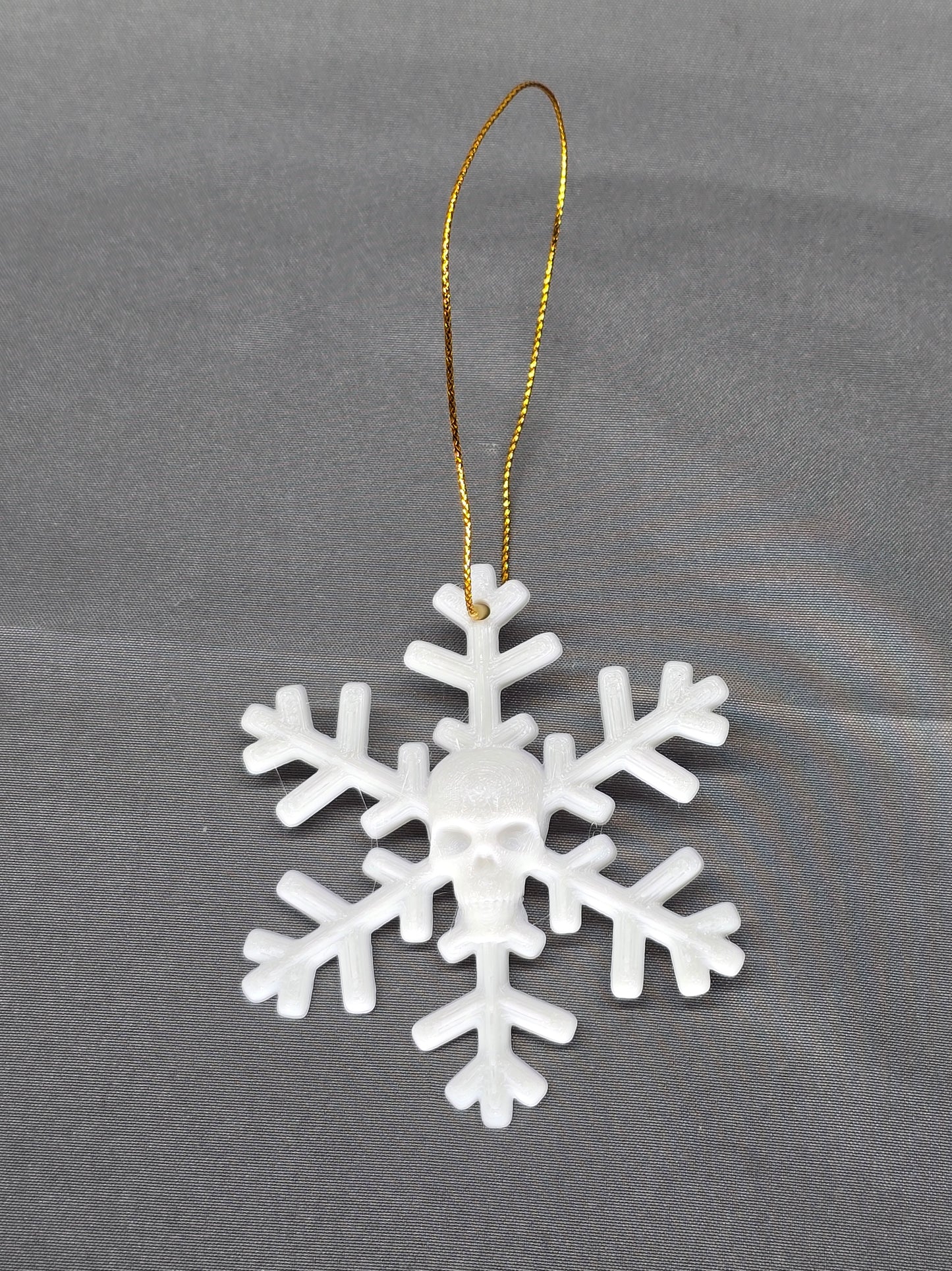 Skullface Snowflake holiday tree decoration ornament