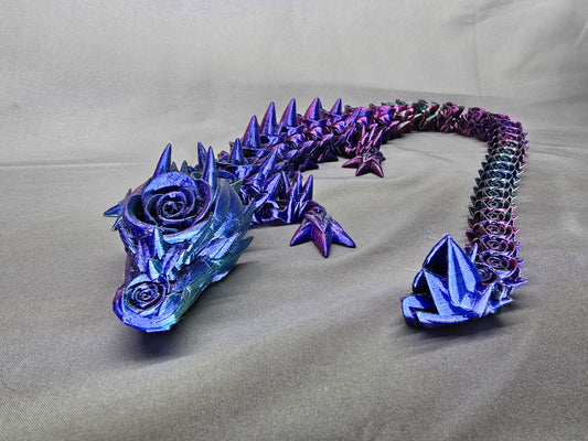 Rose Dragon articulating figurine