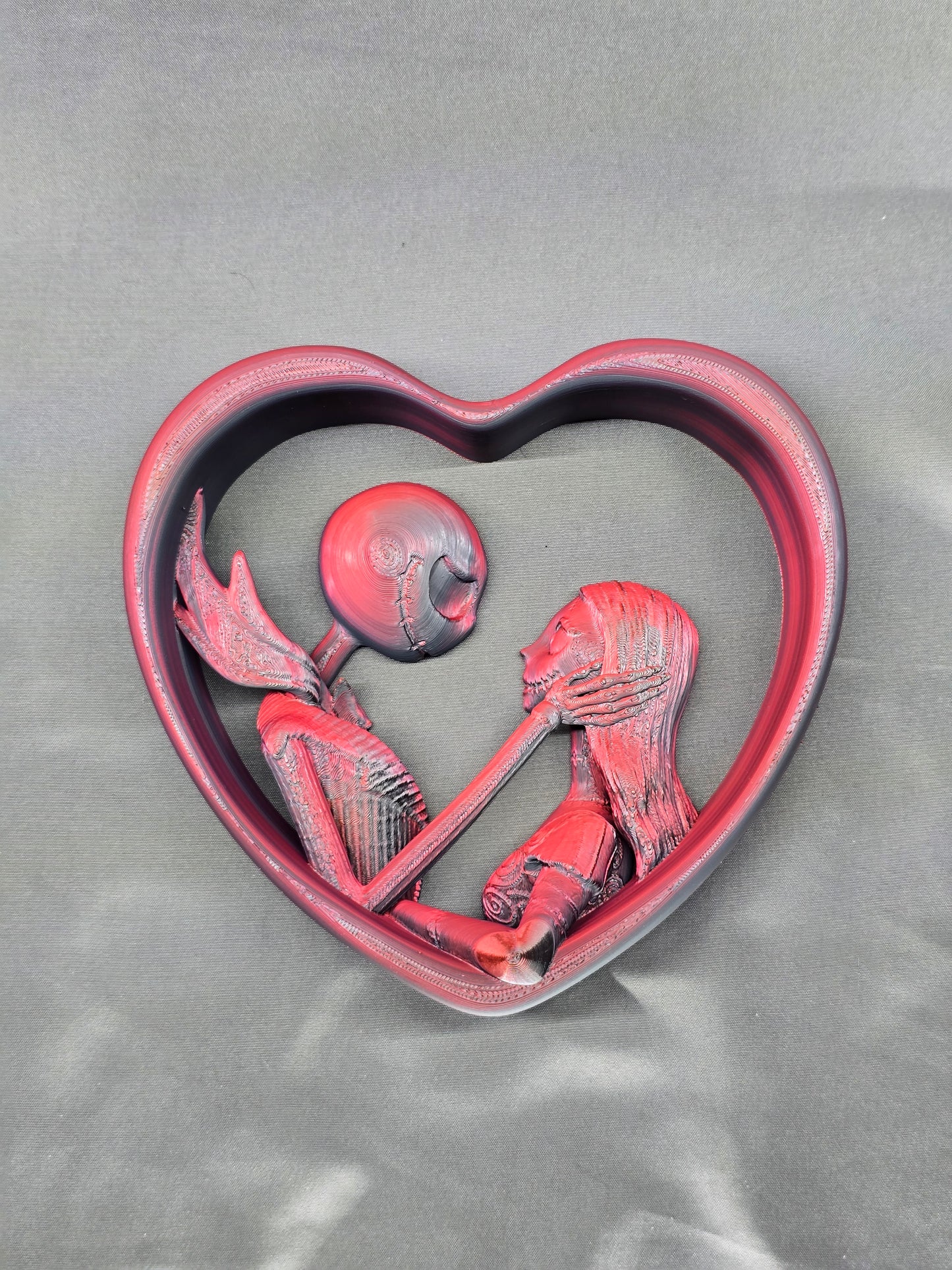 Jack and Sally heart-shaped decoration