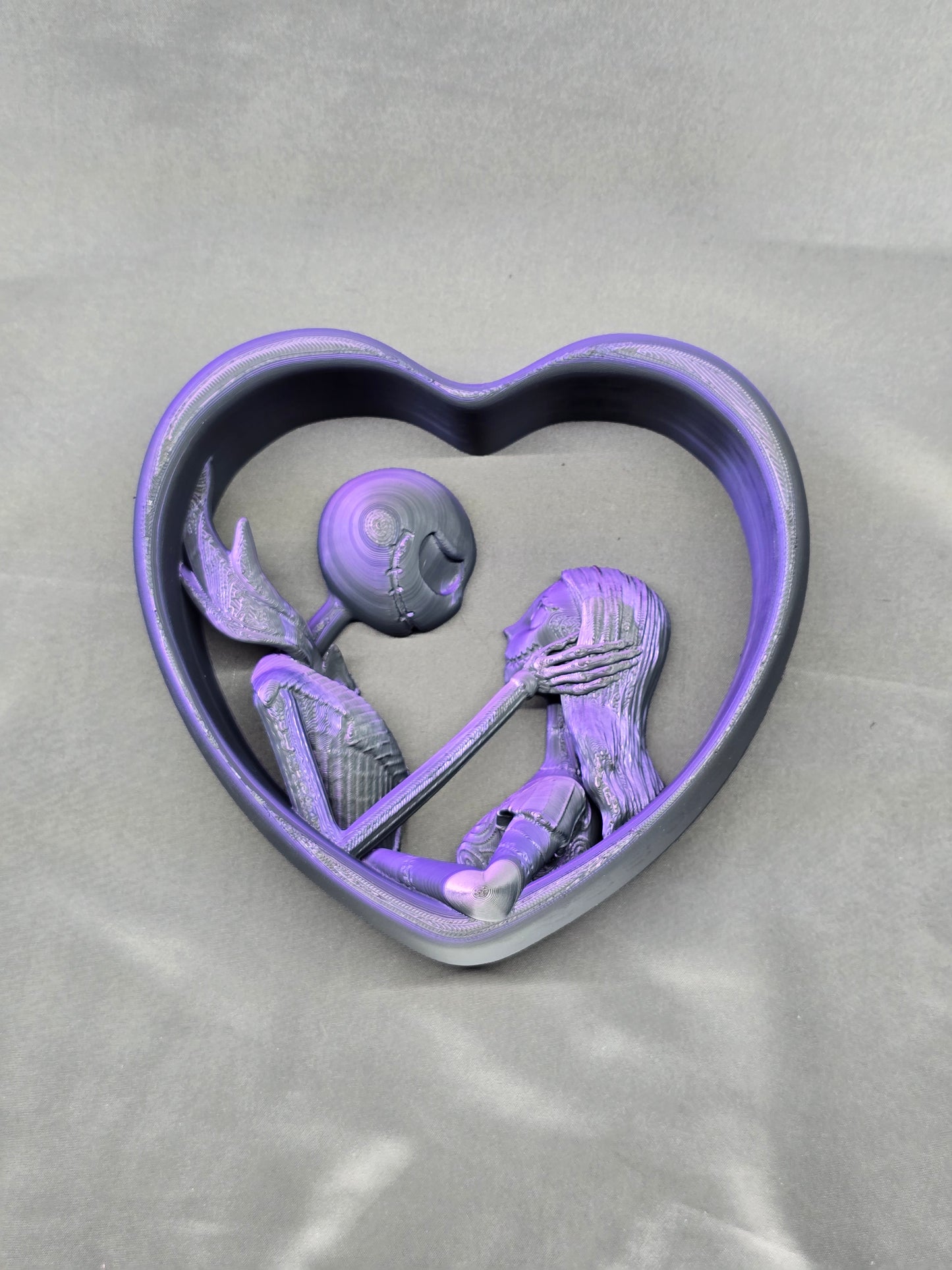 Jack and Sally heart-shaped decoration