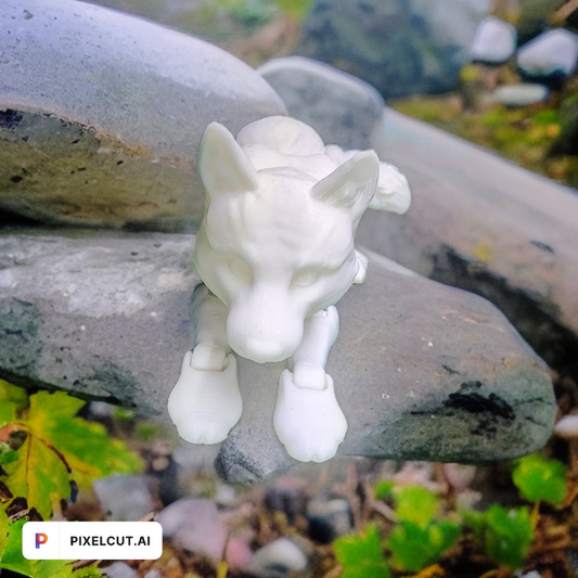 Wolf articulating figurine