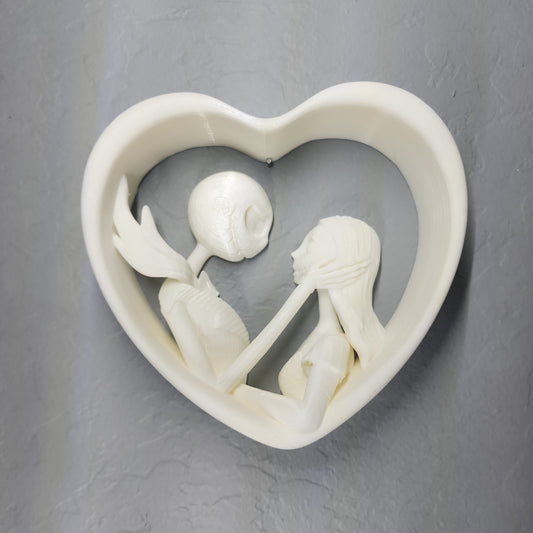 Jack and Sally heart-shaped decoration